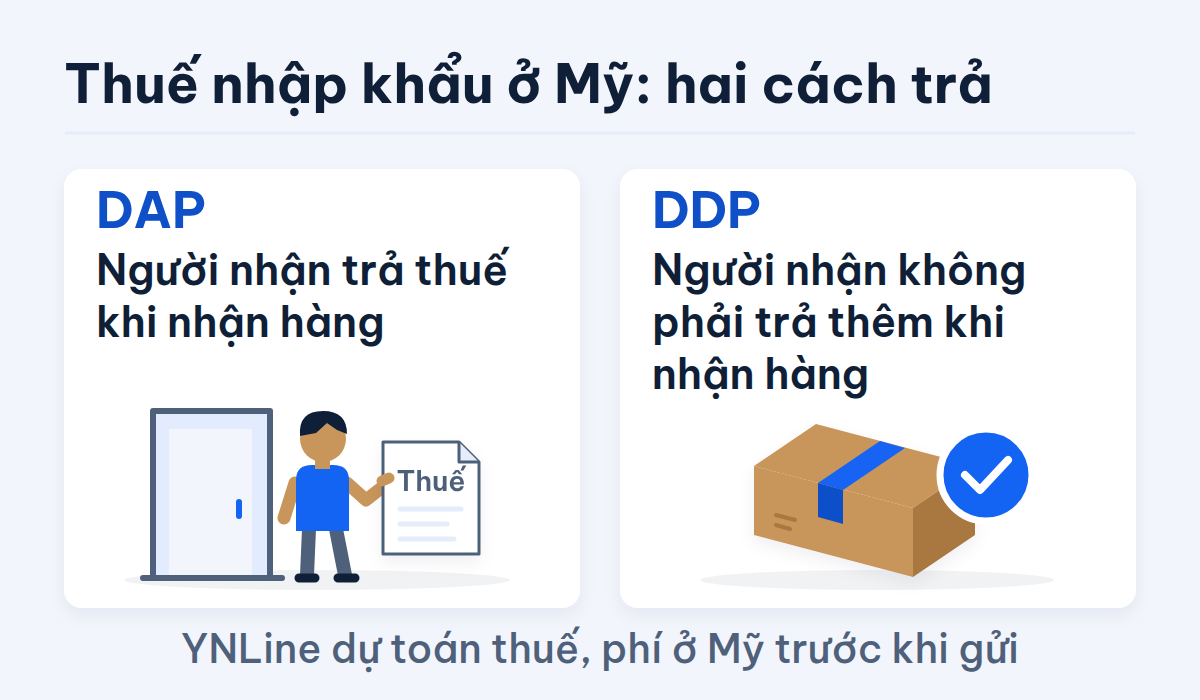 Hai cách trả thuế nhập khẩu ở Mỹ: DAP và DDP